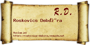 Roskovics Debóra névjegykártya